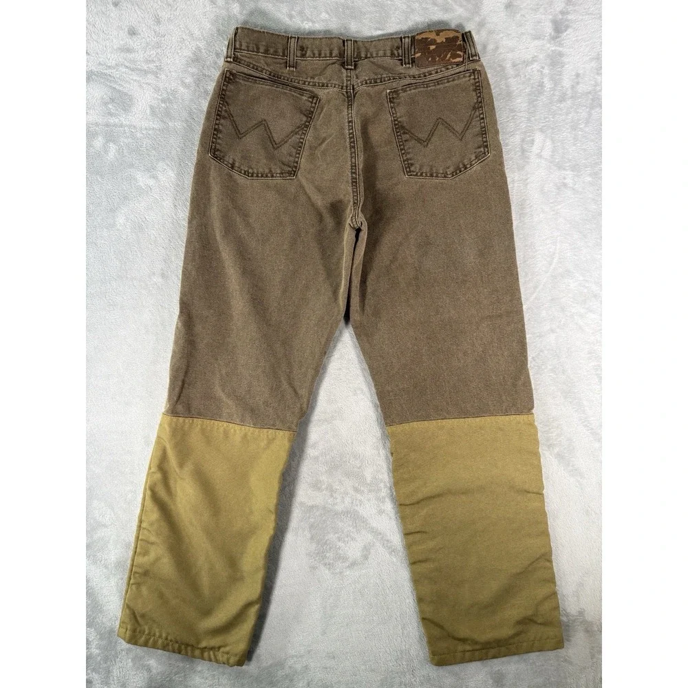 Wrangler Brush Pants Rugged Wear Mens 34x30 Brown Cotton Nylon Field Hunting
